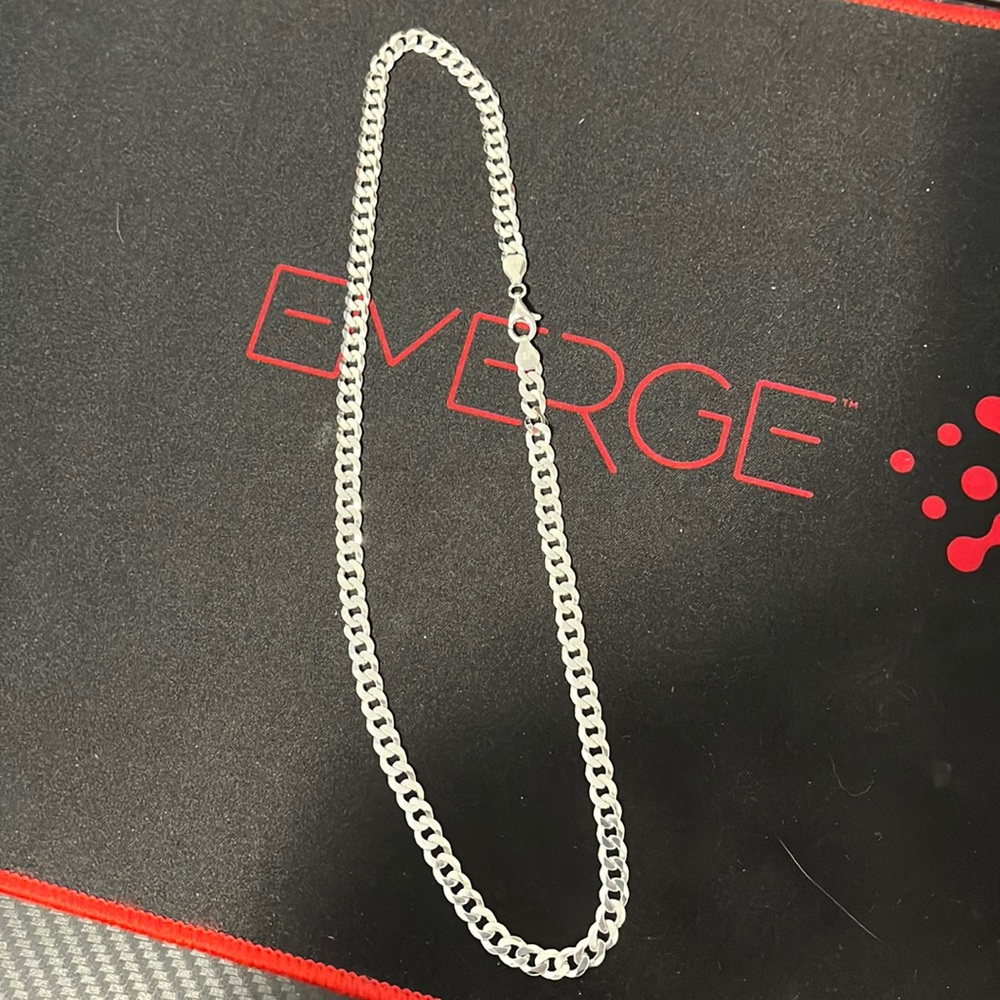 Sterling Silver 7mm Curb Chain 20”